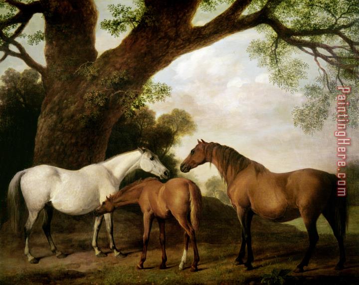 George Stubbs Two Mares and a Foal